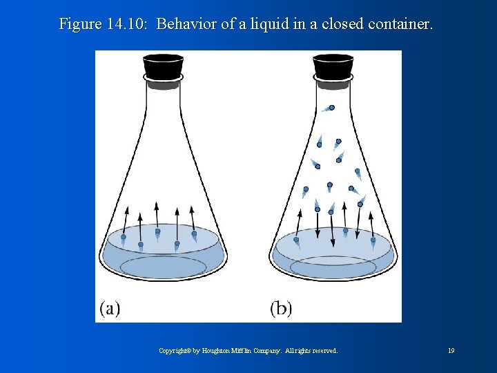 Figure 14. 10: Behavior of a liquid in a closed container. Copyright© by Houghton