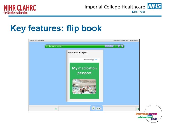 Key features: flip book 