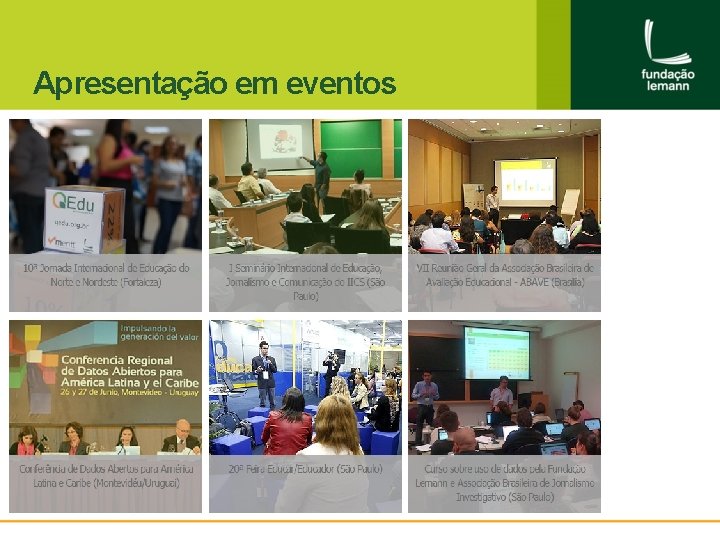 Apresentação em eventos 