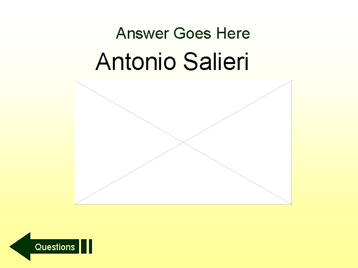 Answer Goes Here Antonio Salieri Questions 