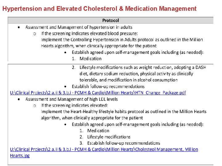 Hypertension and Elevated Cholesterol & Medication Management 6 Presentation Title 