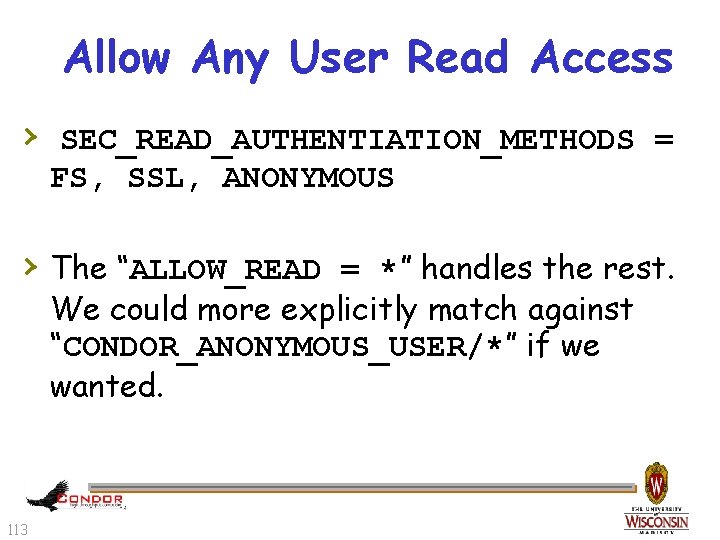 Allow Any User Read Access › SEC_READ_AUTHENTIATION_METHODS = FS, SSL, ANONYMOUS › The “ALLOW_READ