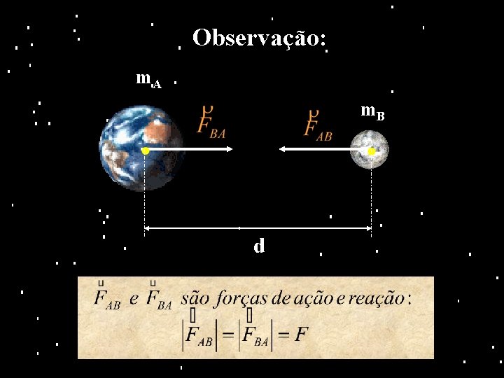 Observação: m. A m. B d 