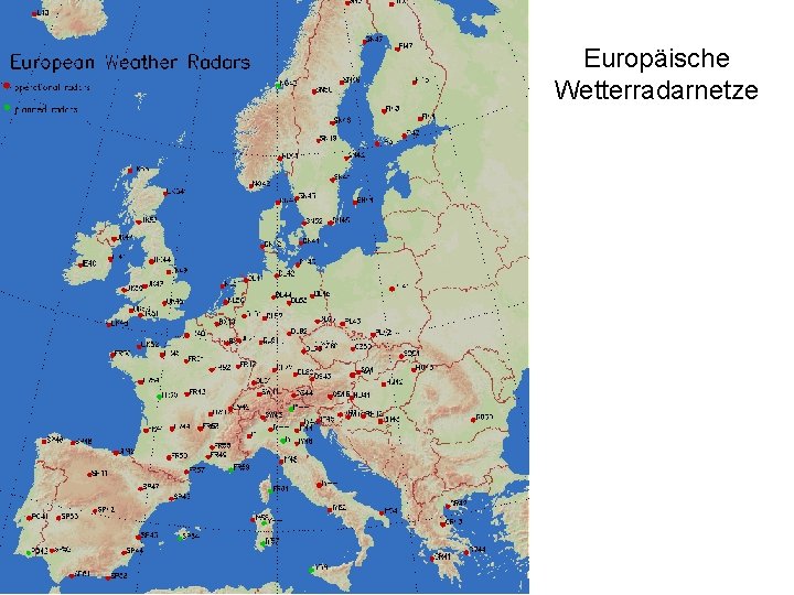 Europäische Wetterradarnetze 