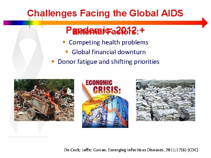 Challenges Facing the Global AIDS Pandemic: 2012 + External Factors: § Competing health problems