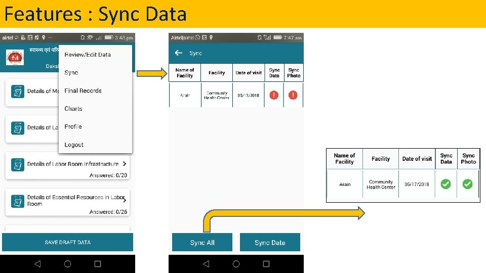 Features : Sync Data 