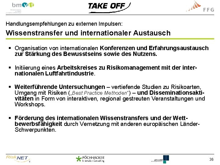 Handlungsempfehlungen zu externen Impulsen: Wissenstransfer und internationaler Austausch § Organisation von internationalen Konferenzen und