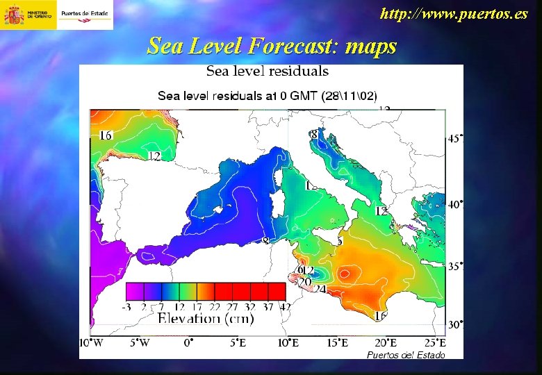 http: //www. puertos. es Sea Level Forecast: maps 