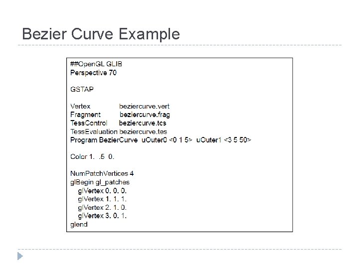Bezier Curve Example 