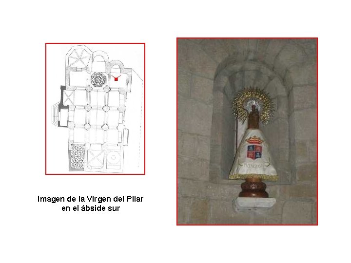 Arquitectura y Fotos : Imagen de la Virgen del Pilar en el ábside sur