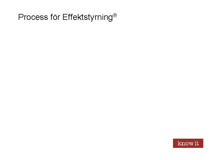 Process för Effektstyrning® 