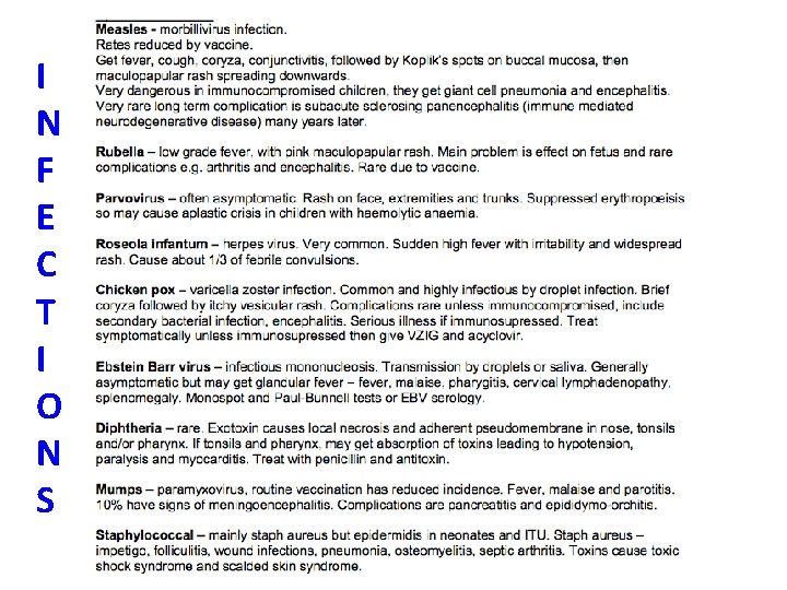 I N F E C T I O N S 