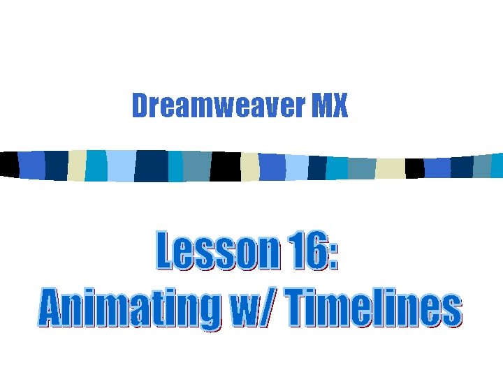 Dreamweaver MX 