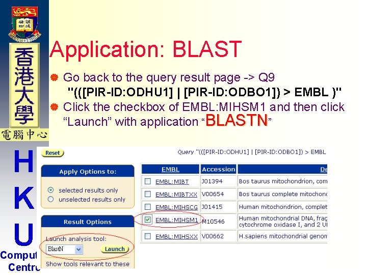 Application: BLAST Go back to the query result page -> Q 9 "(([PIR-ID: ODHU Application: BLAST Go back to the query result page -> Q 9 "(([PIR-ID: ODHU