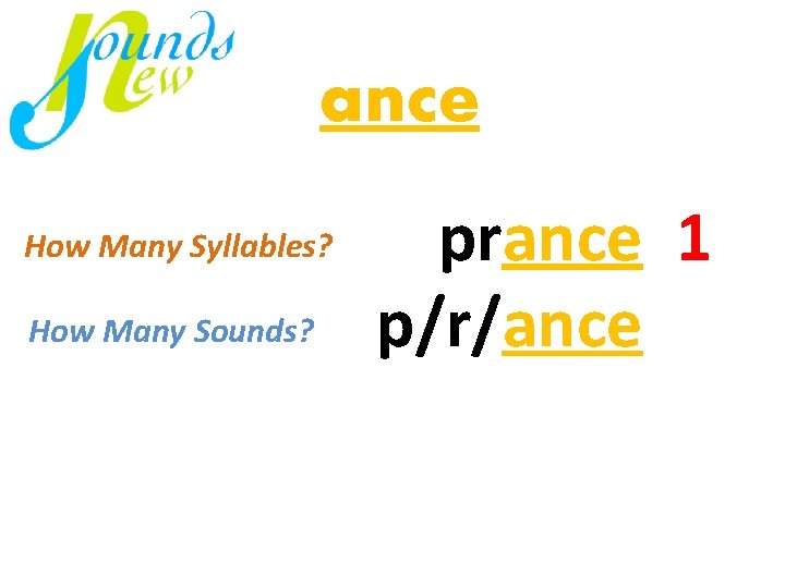 ance prance 1 How Many mi. Sounds? / nu p/r/ance 1 virus just How