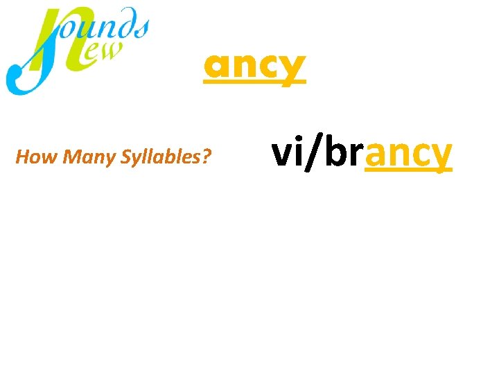 ancy How Many Syllables? vi/brancy mi / nus virus just 