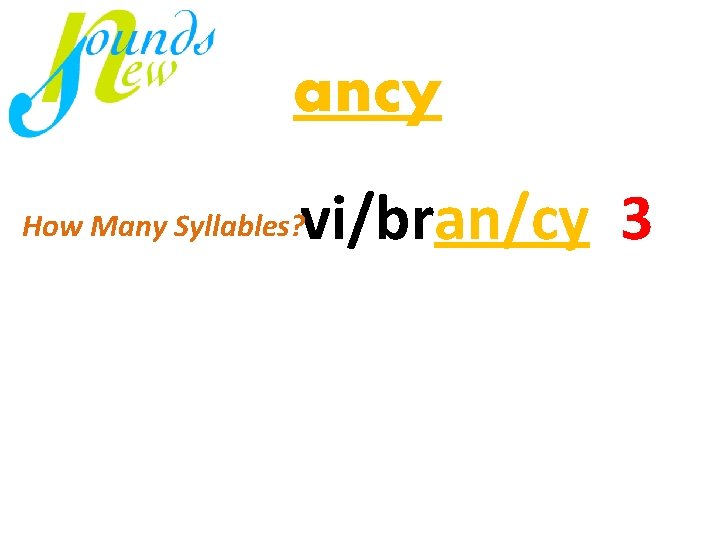 ancy vi/bran/cy 3 mi / nus virus just How Many Syllables? 