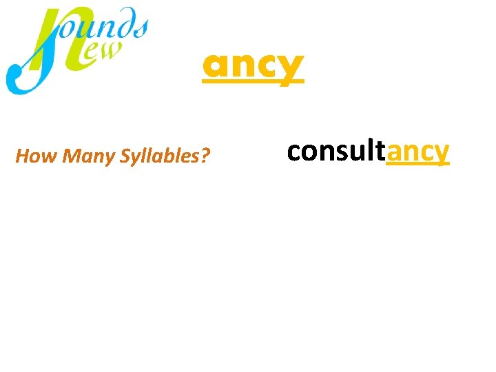 ancy How Many Syllables? consultancy mi / nus virus just 