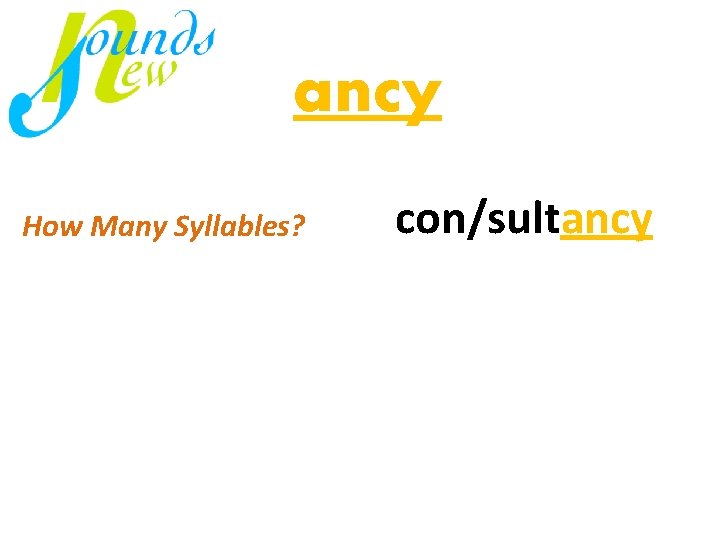 ancy How Many Syllables? con/sultancy mi / nus virus just 