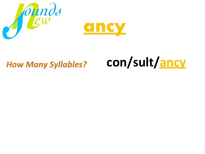 ancy How Many Syllables? con/sult/ancy mi / nus virus just 