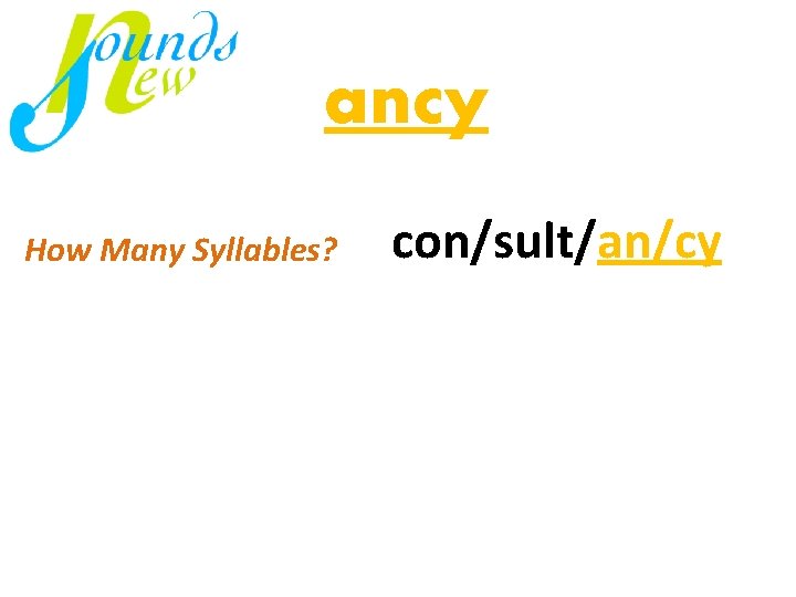 ancy How Many Syllables? con/sult/an/cy mi / nus virus just 
