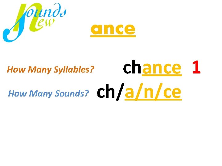 ance chance 1 How Many mi Sounds? / nu ch/a/n/ce 1 virus just How