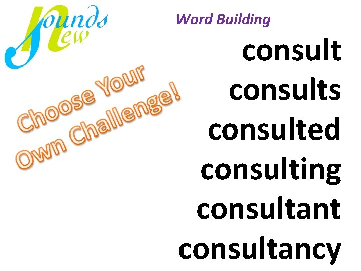 Word Building consults consulted consulting consultant consultancy 