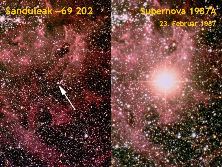 Sanduleak -69 202 Supernova 1987 A 23. Februar 1987 Tarantel Nebel Große Magellan’sche Wolke