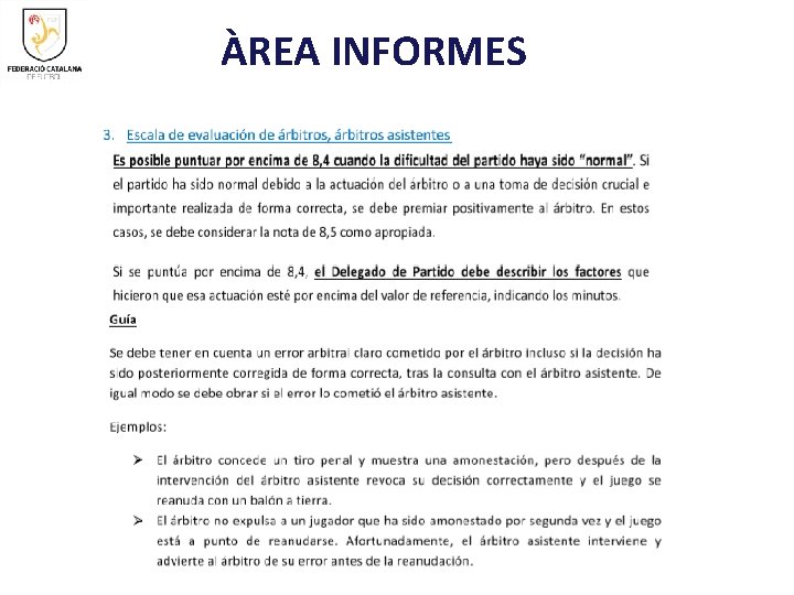 ÀREA INFORMES 