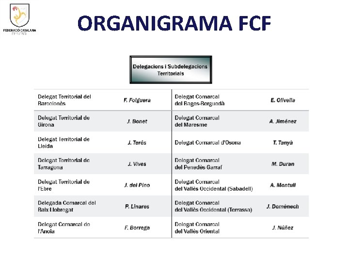 ORGANIGRAMA FCF 