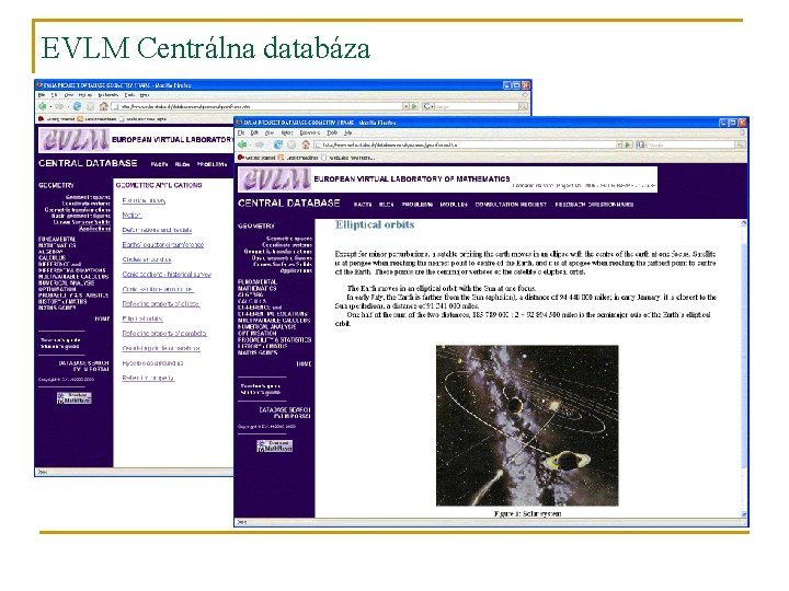 EVLM Centrálna databáza 