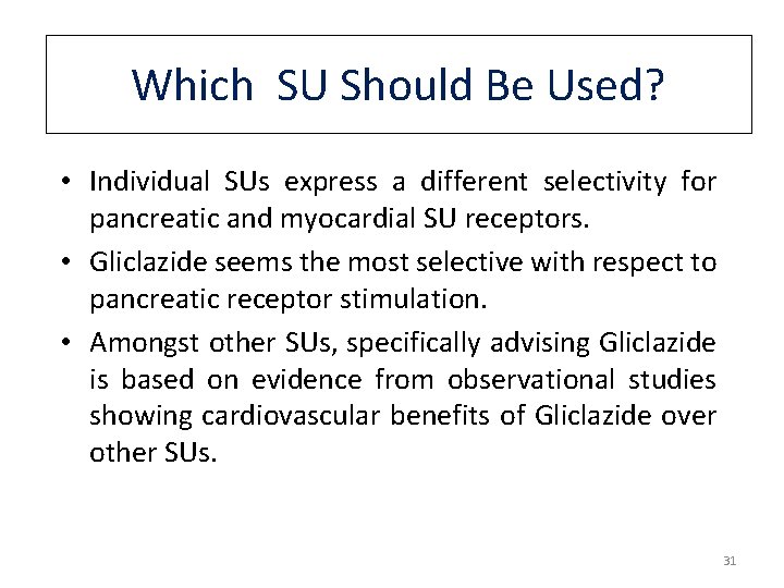 Which SU Should Be Used? • Individual SUs express a different selectivity for pancreatic