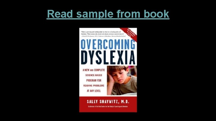 Read sample from book Read sample from book