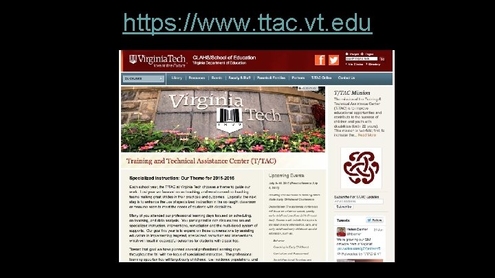 https: //www. ttac. vt. edu https: //www. ttac. vt. edu