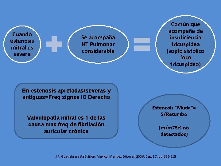 Cuando estenosis mitral es severa Se acompaña HT Pulmonar considerable Común que acompañe de