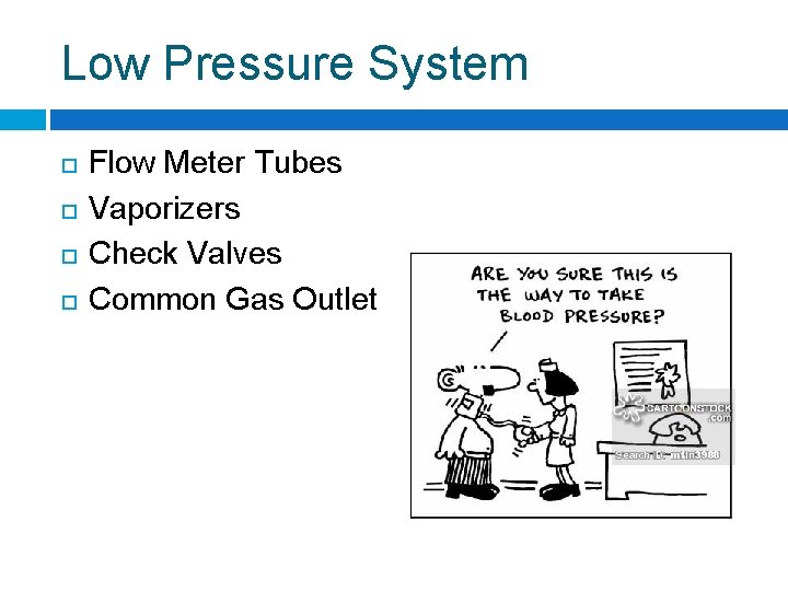 Low Pressure System Flow Meter Tubes Vaporizers Check Valves Common Gas Outlet 