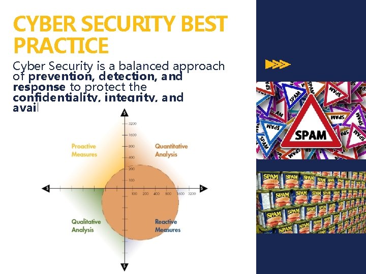 CYBER SECURITY BEST PRACTICE Cyber Security is a balanced approach of prevention, detection, and