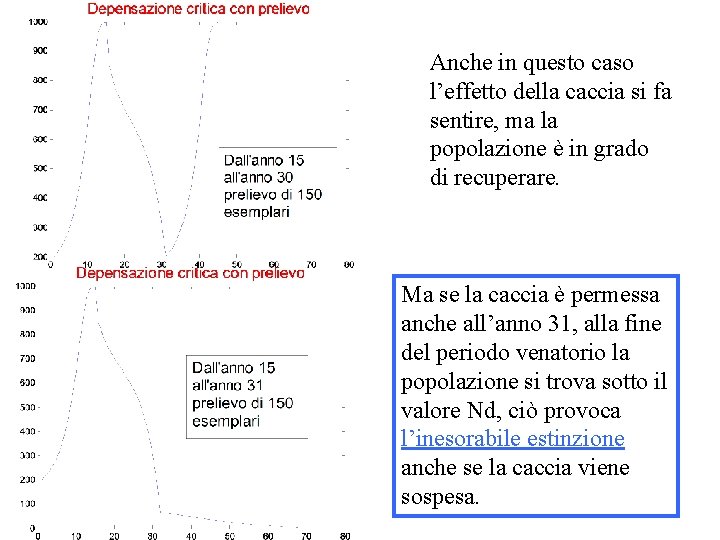 Anche in questo caso l’effetto della caccia si fa sentire, ma la popolazione è