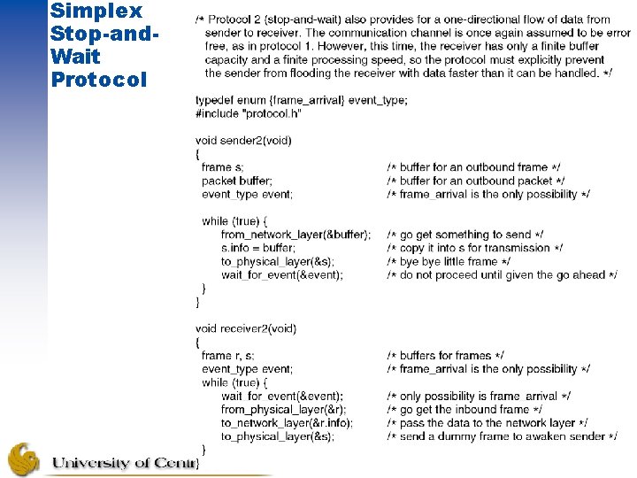 Simplex Stop-and. Wait Protocol 