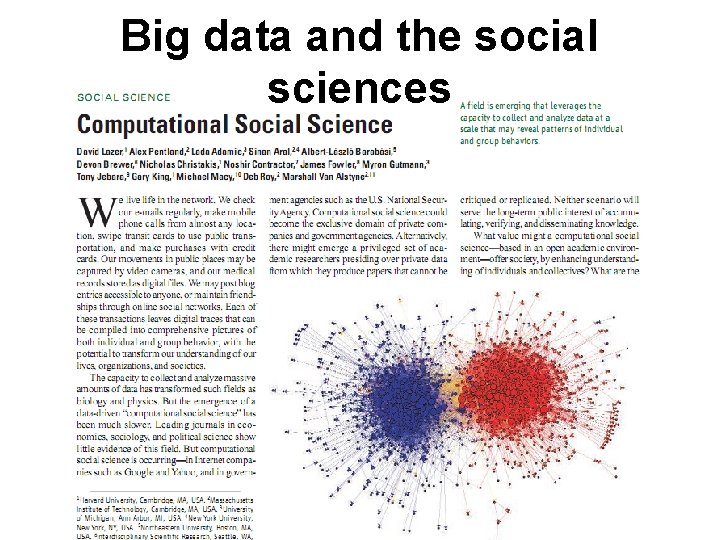 Big data and the social sciences 