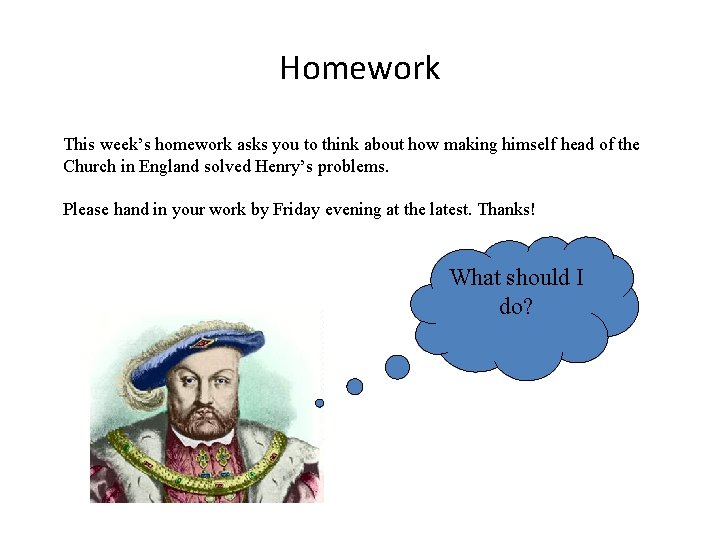 Homework This week’s homework asks you to think about how making himself head of Homework This week’s homework asks you to think about how making himself head of