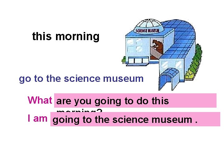 this morning go to the science museum What …? are you going to do