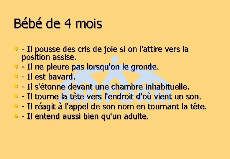 Le Dveloppement Psychomoteur De Lenfant 1 4 Mois