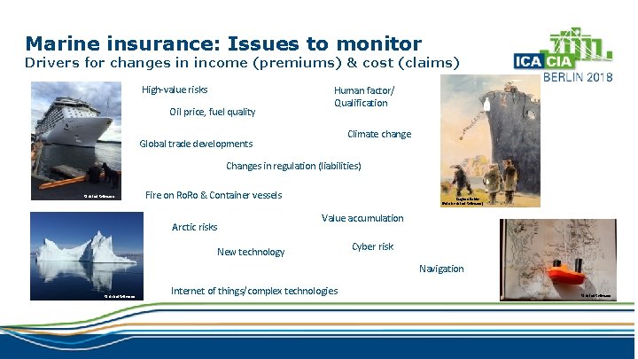 Marine insurance: Issues to monitor Drivers for changes in income (premiums) & cost (claims)