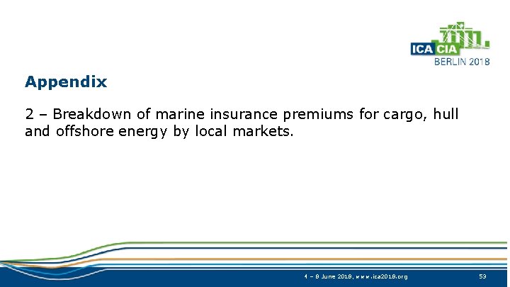 Appendix 2 – Breakdown of marine insurance premiums for cargo, hull and offshore energy