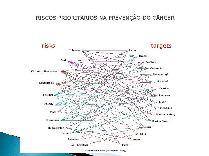 RISCOS PRIORITÁRIOS NA PREVENÇÃO DO C NCER risks targets 