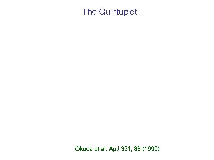 The Quintuplet Okuda et al. Ap. J 351, 89 (1990) 