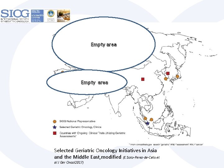 Empty area Empty area Selected Geriatric Oncology Initiatives in Asia and the Middle East,