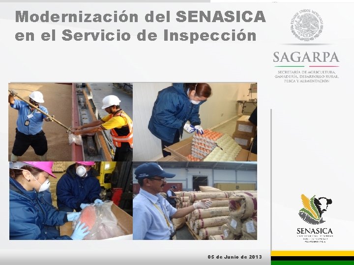 Modernización del SENASICA en el Servicio de Inspección ESPACIO PARA IMAGEN 05 de Junio