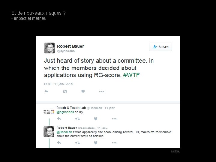 Et de nouveaux risques ? - impact et métries source 